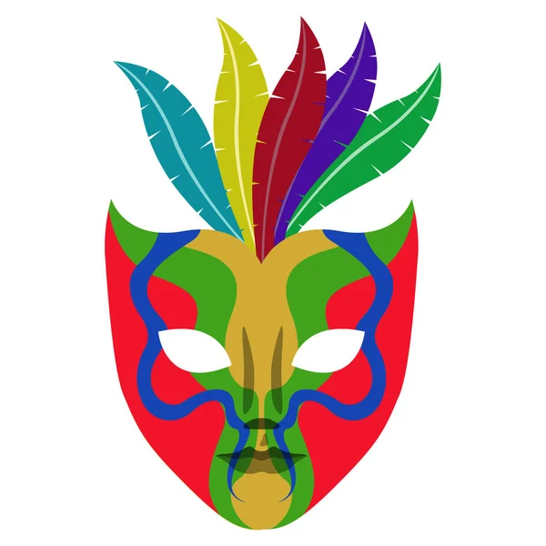 Geïsoleerde gekleurde carnaval masker — Stockvector