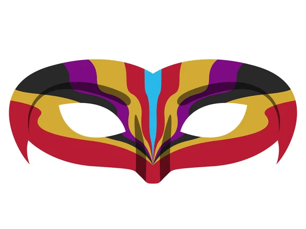 Elszigetelt színes karneváli maszk — Stock Vector