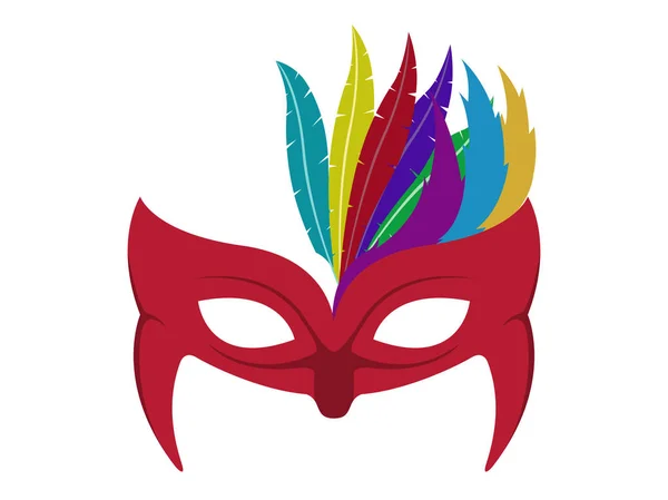 Máscara Carnaval Color Aislado Diseño Ilustración Vectorial — Vector de stock