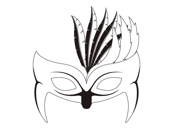 Isolé icône de masque de carnaval — Image vectorielle