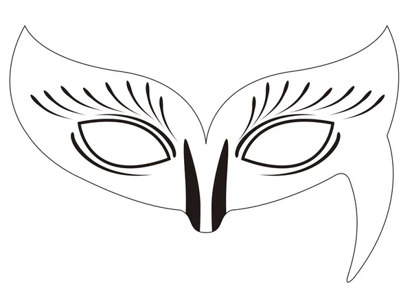 Ikona na białym tle Karnawał Maska — Wektor stockowy