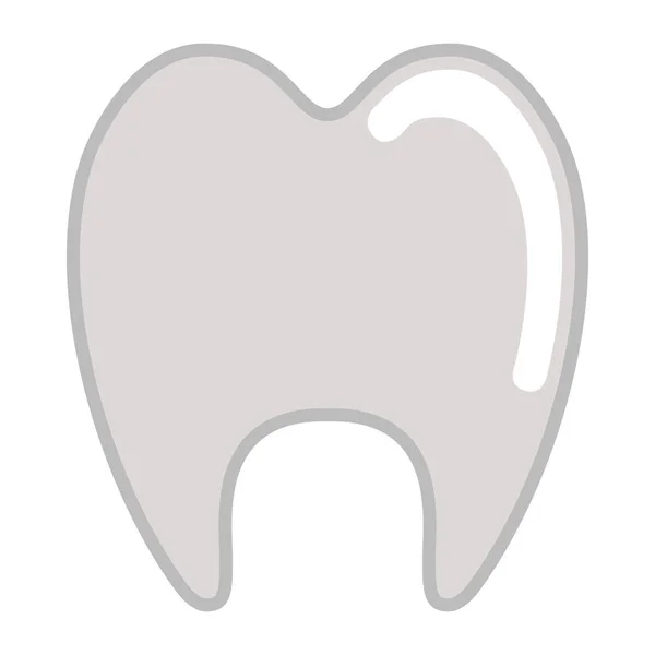 Ícone de dente isolado — Vetor de Stock