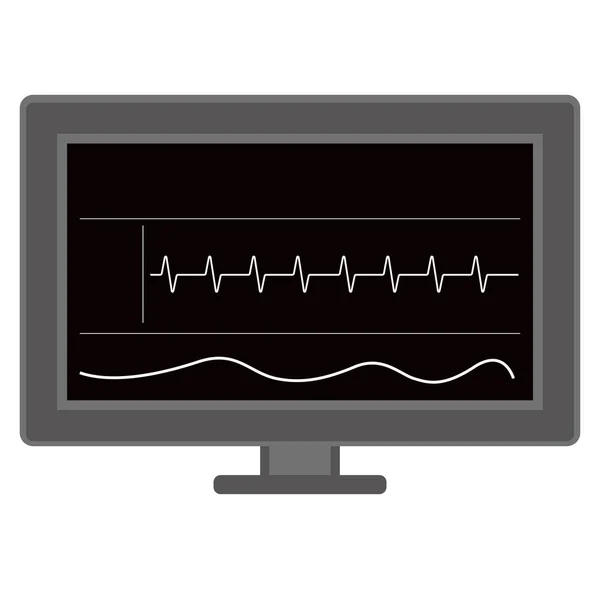 心电图在屏幕上 — 图库矢量图片