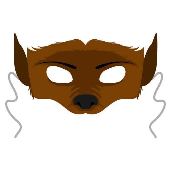 Mascara aislada de hombre lobo halloween — Vector de stock