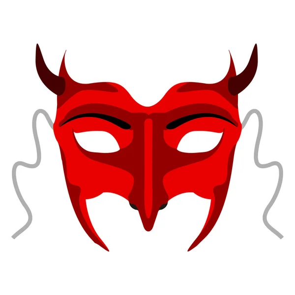 Изолированная маска демона Хэллоуина — стоковый вектор