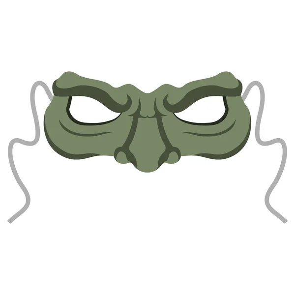 Máscara aislada de Halloween zombie — Vector de stock