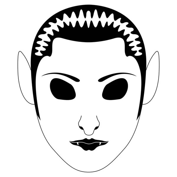 Изолированная маска вампира на Хэллоуин — стоковый вектор