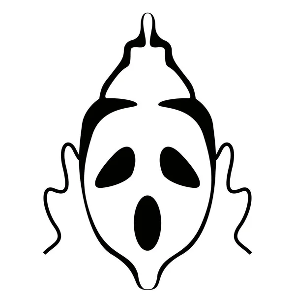 孤立したハロウィン ゴースト マスク — ストックベクタ