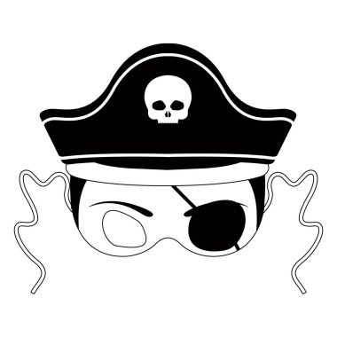 İzole Cadılar Bayramı korsan maskesi