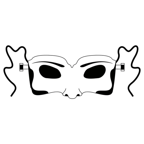 Isolierte Halloween-Monstermaske — Stockvektor
