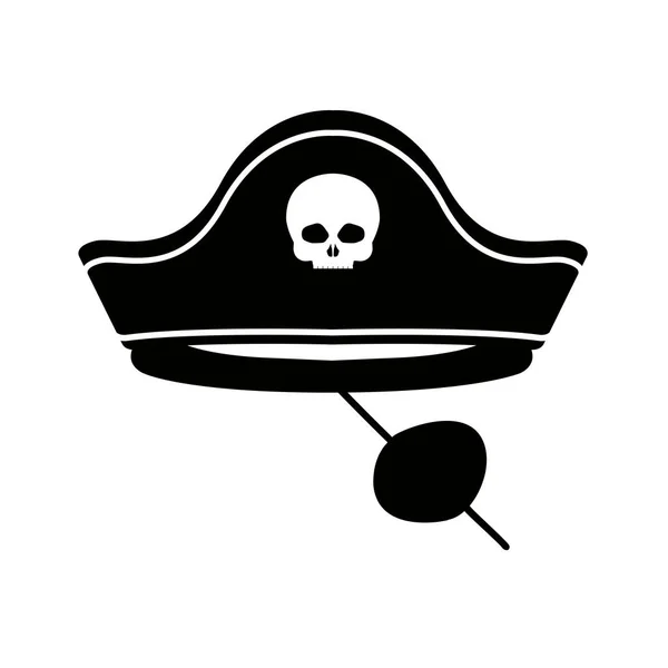 Traje de sombrero pirata aislado — Vector de stock