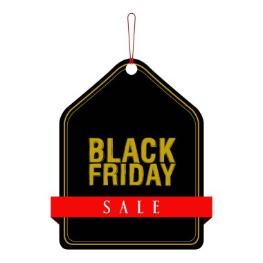 Isolatted siyah Cuma etiket