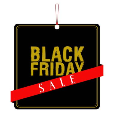 Isolatted siyah Cuma etiket