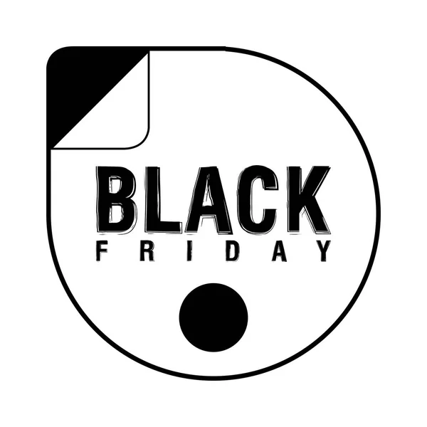 Isolated black friday label — Stock Vector
