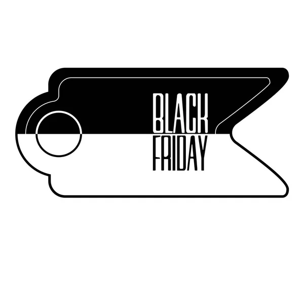 Isolated black friday label — Stock Vector