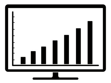 İş grafiği bir bilgisayar ekranında