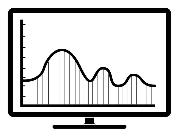 Business diagram på en datorskärm — Stock vektor