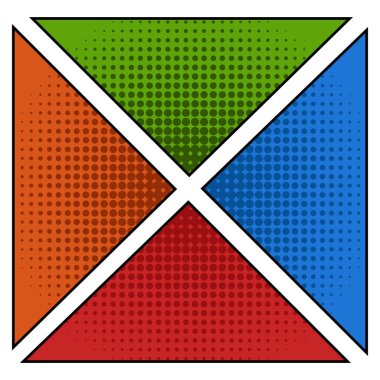 Boş renkli komik sayfa