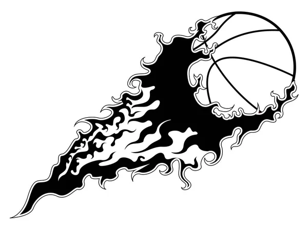 Basketbol topu ile bir etkisi simge — Stok Vektör