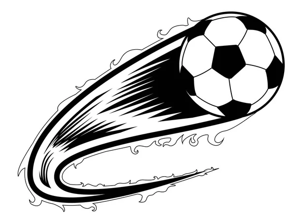 Pelota de fútbol con un icono de efecto — Vector de stock