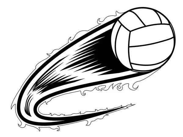 Pelota de voleibol con un icono de efecto — Vector de stock