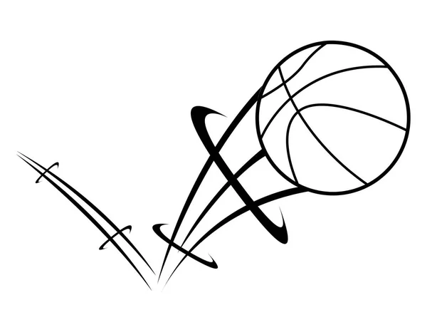 Basketbal bal met een effect-pictogram — Stockvector