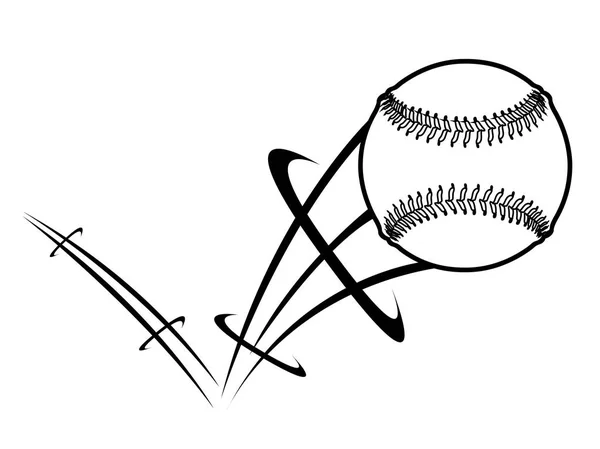 Bola de beisebol com um ícone de efeito — Vetor de Stock