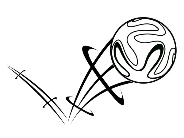 Voetbal met een effect-pictogram — Stockvector