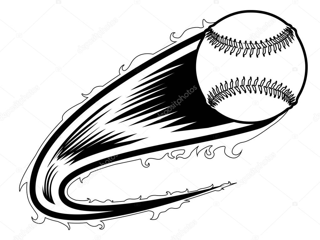 Baseball ball with an effect icon