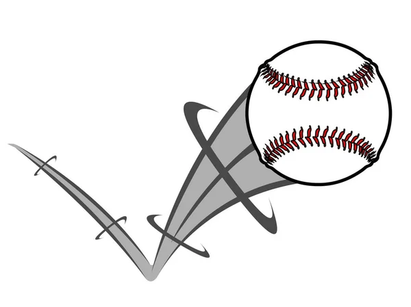 Balle de baseball avec effet — Image vectorielle