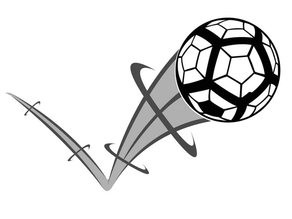 Ballon de football avec un effet — Image vectorielle