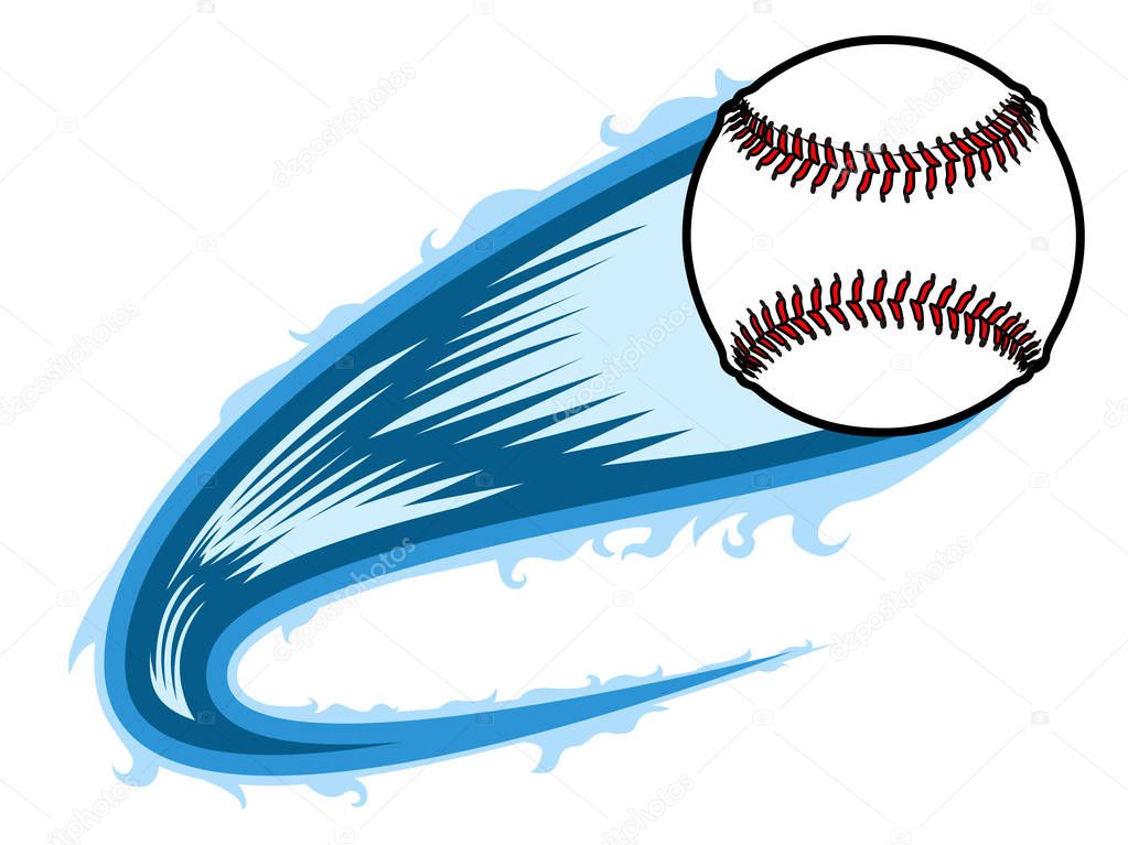 Baseball ball with an effect