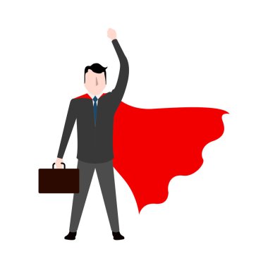 Pelerin ve bir çanta ile işadamı