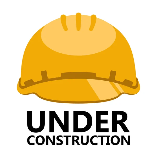 Icono Casco Protección Aislada Construcción Diseño Ilustración Vectorial — Vector de stock