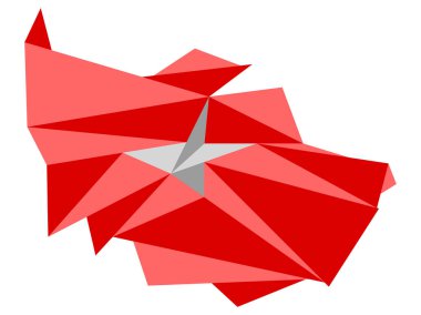 Düşük poli stil İsviçre haritası