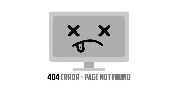 404 Fel Webbplats Inte Hittade Grafisk Design Vektorillustration — Stock vektor