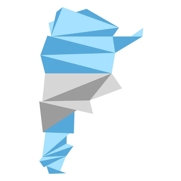 Mapa de estilo Low Poly de Argentina — Vector de stock