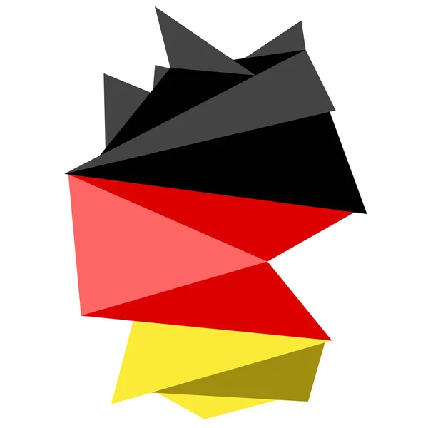 Low-Poly-Landkarte von Deutschland — Stockvektor