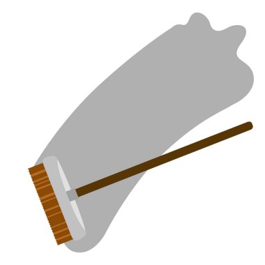 Arka planı Temizleme izole süpürge simgesi