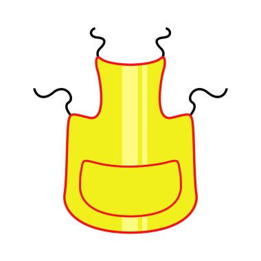 İzole mutfak önlük simgesi