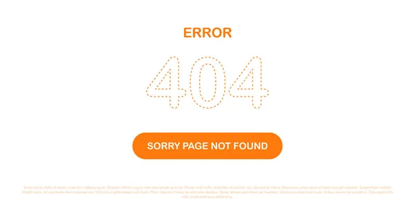 404 errore sito web non trovato disegno grafico — Vettoriale Stock