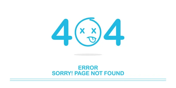 Sitio web de error 404 no encontrado diseño gráfico — Vector de stock