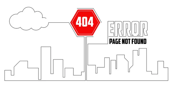 404 errore sito web non trovato disegno grafico — Vettoriale Stock