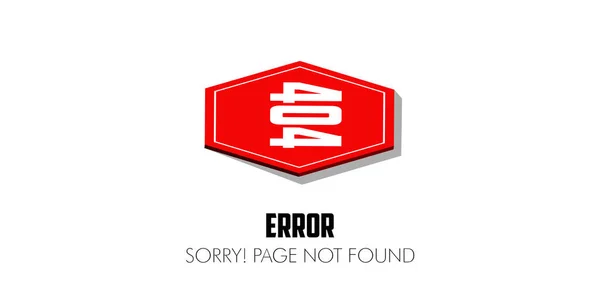 404 Fehler Website nicht gefunden Grafik-Design — Stockvektor