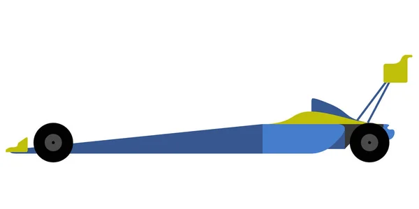 Seitenansicht eines Rennwagens — Stockvektor