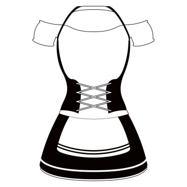 Kadınlar için geleneksel oktoberfest elbise simgesi