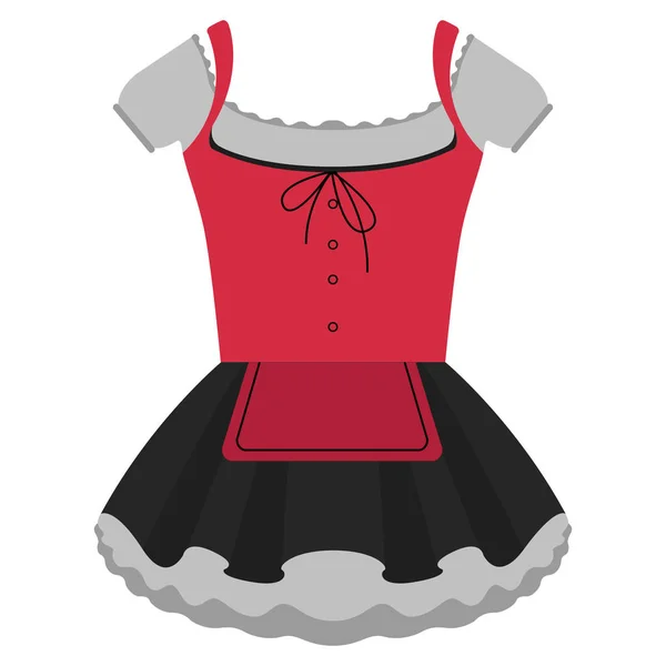 Vestido tradicional oktoberfest para mujer — Vector de stock