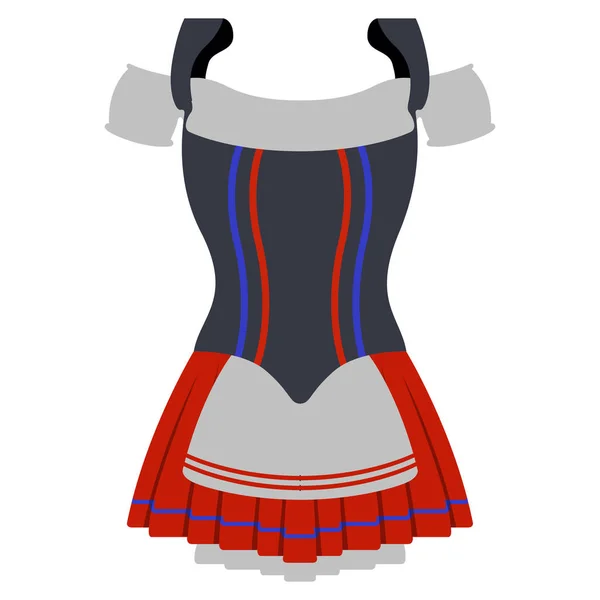 Vestido tradicional oktoberfest para mujer — Vector de stock