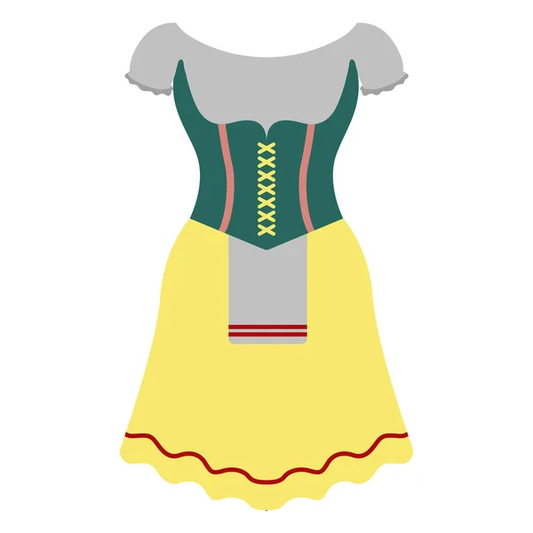 Vestido tradicional oktoberfest para mujer — Vector de stock