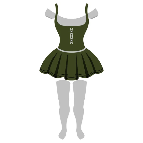 Vestido tradicional oktoberfest para mujer — Vector de stock